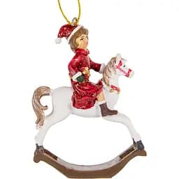 Ялинкова прикраса Lefard Дівчинка на коні 8 см (192-213)