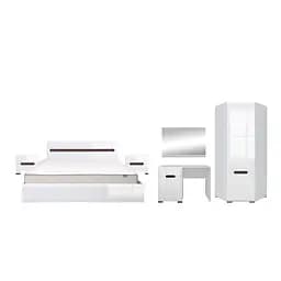 Комплект модульний в спальню ВМК Ацтека N77852 Білий/Білий глянець (GRB-1647)