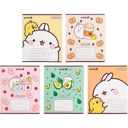 Набор тетрадей Kite Molang 18 листов в клетку софт 20 шт. (ML25-236)