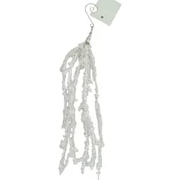 Гілочка декоративна Yes! Fun Морозні бурульки 22 см біла (974739)