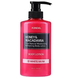 Поживний ароматичний лосьйон для тіла Honey & Macadamia Body Lotion White Musk Kundal 500 мл