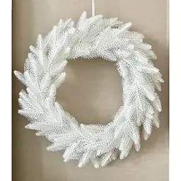 Вінок хвойний різдвяний Hvoya Classic литий білий 50 см