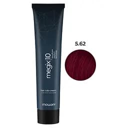 Фарба для волосся з низьким вмістом аміаку Megix10 Mowan 5.62 світло-червоний коричневий ірис 100 мл