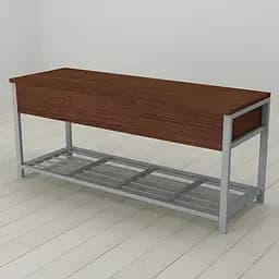 Банкетка с ящиком Ferrum-decor Дрейк 2 550x1200x400 металл Серый ДСП Венге 16 мм (FRD-105312)