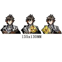 Голографічна наклейка Геншин Чжун Лі Genshin Impact Zhongli