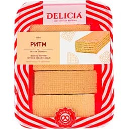 Вафлі Delicia Ритм зі смаком пломбіру 280 г