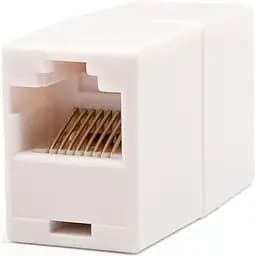 З'єднувач для патч-кордів ATcom RJ45 мама-мама white (11445)