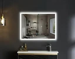 Дзеркало Mixxus FLAT MR04-100x60 з LED Touch, Anti-fog, димером, регулюванням яскравості, годинником (MI6008) - мініатюра 2