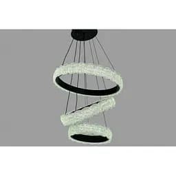 Люстра лед підвісна Linisoln 1533-50x40x30 BK метал, акрил, круги 50-40-30 см, LED-стрічка, 80 Вт