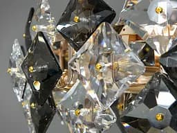 Підвісна кришталева люстра Diasha 21001/550SGD кругла модель із димчастим кришталем на 8 ламп E14, діаметр 57 см - мініатюра 4