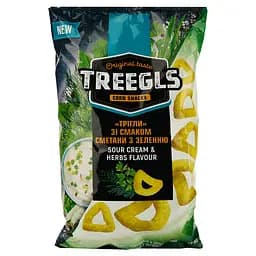 Снеки Treegls кукурудзяні смак сметани та зелені 150 г (829624)