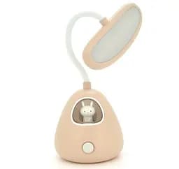 Гибкая настольная лампа Voltronic Rabbit Pink с органайзером, 3 режима, 4,2V 300mAh - мініатюра 1