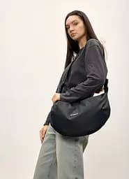 Жіноча сумка Sambag HOBO Bag-glove чорна тканева 50 х 28 х 5 см (53400064) - мініатюра 3