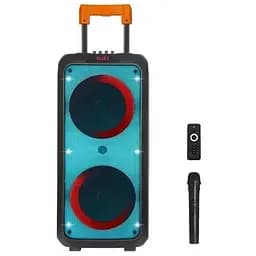 Акустична система ZXX-1095 акумуляторна Bluetooth колонка з FM-радіо і MP3 плеєром і мікрофоном 80 Вт Чорний