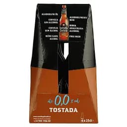 Уцінка. Упаковка пива Estrella Galicia Tostada безалкогольне світле 0% 1.5 л (0.25 л х 6 шт.)  - мініатюра 3