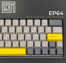 Клавіатура ігрова механічна бездротова EPOMAKER EP-64-BM Black 2.4G/BT/USB RGB Mulan Switch Linear - мініатюра 6
