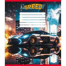 Зошит учнівський "Нічні вогні" Leader 012-520156L-1 в лінію, 12 аркушів