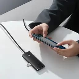 Конвертер хаб Usb Baseus 4-in-1 Lite Series 4-Port Usb-A to 4xUsb3.0 2 метри - мініатюра 5