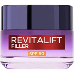 Денний антивіковий крем-догляд L'Oreal Paris Revitalift Filler, для відновлення втраченого об'єму шкіри обличчя, SPF 50, 50 мл (AA302800)