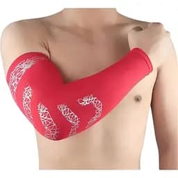 Компрессионный рукав эластичный бандаж для волейбола, танцев, гимнастики, йоги LVR 001 M 40x25x15 см Red (16018)