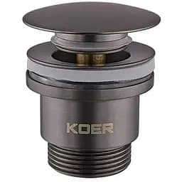 Донний клапан Koer PW-01-07 Click-Clack універсальний KR3404, Графит