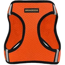Шлея для собак Bronzedog Mesh Vest, розмір 2XS, 26х29 см, помаранчева - мініатюра 2