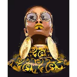 Картина по номерам Santi Золотая красота 40х50 см с металлическими красками