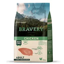 Сухой корм для собак средних и крупных пород с курицей Bravery Dog Chicken Adult Large/Medium 4 кг