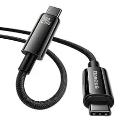 Дата кабель Baseus Tungsten Gold Type-C to Type-C Cable 240W (1m) (CAWJ04000) Black - мініатюра 3