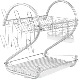 Сушилка для посуды Edenberg двухъярусная из нержавеющей стали (EB-2109)