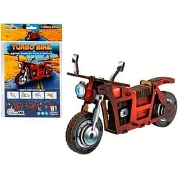 Детский деревянный 3D конструктор Турбо байк PuzzleOk Puz-00961 91 деталь