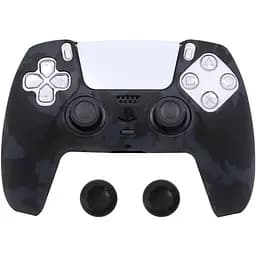 Чехол на геймпад Silicone Case для Sony DualSense Black Camouflage [86747]