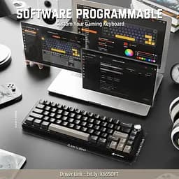 Ігрова механічна клавіатура Attack Shark X66 / 60% / Три режими підключення / Strawberry Switch / Beige - мініатюра 8