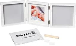 Потрійна рамка Baby Art, квадратна з відбитками, біло-сіра (3601095500) - мініатюра 2