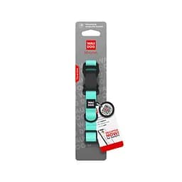 Нашийник для собак водостійкий Waudog Magnet з QR-паспортом магнітна пряжка-фастекс S Ш 15 мм Д 26-35 см тіффані - мініатюра 6