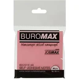 Блок паперу для нотаток Buromax Jobmax Pastel з клейким шаром 76х76 мм 80 аркушів в асортименті (BM.2316-99) - мініатюра 5