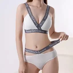 Комплект спортивної білизни "Sexy Goddess" S-M Білий