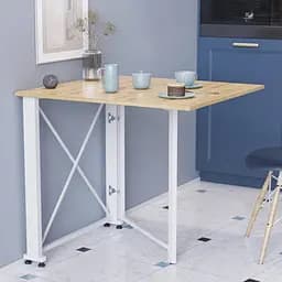 Стол-книга трансформер Орион 1 Ferrum-decor 750x810x730 Белый металл ДСП Дуб Артизан 16 мм (FRD-104609)