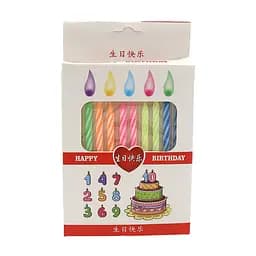 Набір свічок для торта Кольоровий вогонь 10 шт 9308DSCN