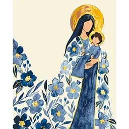 Картина по номерам "Богородица" Art Craft 16527-AC с металлизированными красками 40х50 см