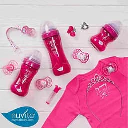 Дитяча пляшечка Nuvita 6012 Mimic Cool антиколікова 0+ 150 мл пурпурна NV6012PURPLE - мініатюра 4