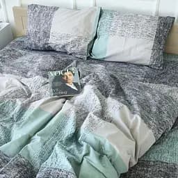 Простирадло MirSon Бязь 17-4816 Meren 180x220 см сіро-зелене (2200009019852) - мініатюра 2