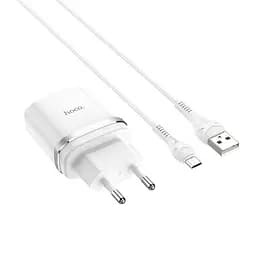 Зарядное устройство Hoco C12Q USB QC 18W белый + кабель USB to MicroUSB