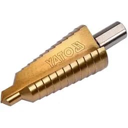 Сверло коническое ступенчатое титановое по металлу Yato Ø=10-30 мм HSS 4241 L=87/60 мм (YT-44746)