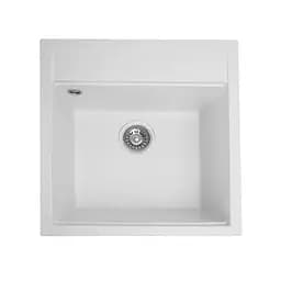 Кухонная мойка из искусственного камня прямоугольная WiZ №18 490х510 мм (Белая)