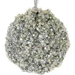 Ялинкова прикраса Lefard Куля 10 см оливкова (66-148)