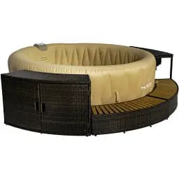 Джакузи-SPA надувная Thunder LATTE 6-местная коричневая мебель из ротанга 4 шт (LATTE-HALF-BROWN)
