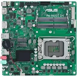 Материнская плата Asus PRO H610T D4-CSM s1700 H610 2xDDR4 M.2 HDMI DP LVDS Thin mITX