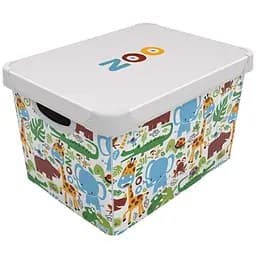 Коробка Qutu Style Box Zoo 20 л 41х30х24 см (STYLE BOX с/к ZOO 20л.)