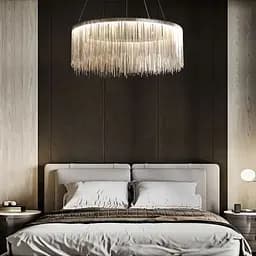 Підвісна люстра з ланцюжками Chrome Coins | Арт. SP 07 SL NEW | Line F